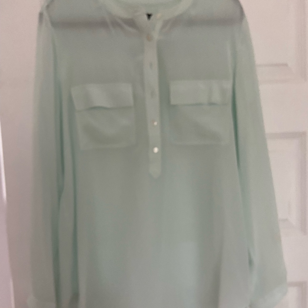 Silk blouse, light green(pastel) new without tag